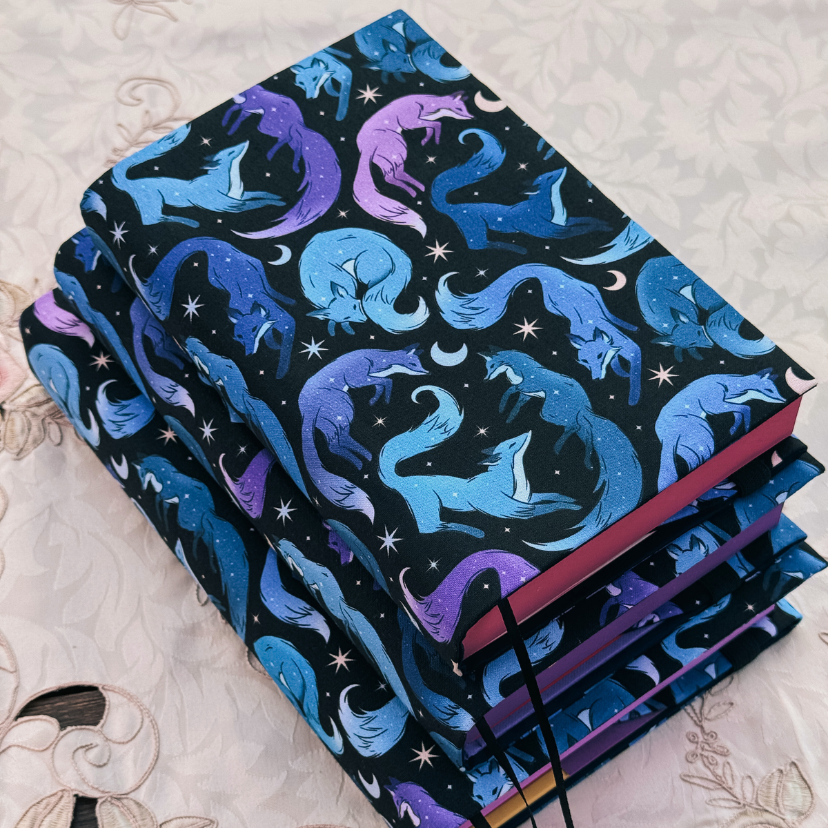 Celestial Fox fabric dust jacket