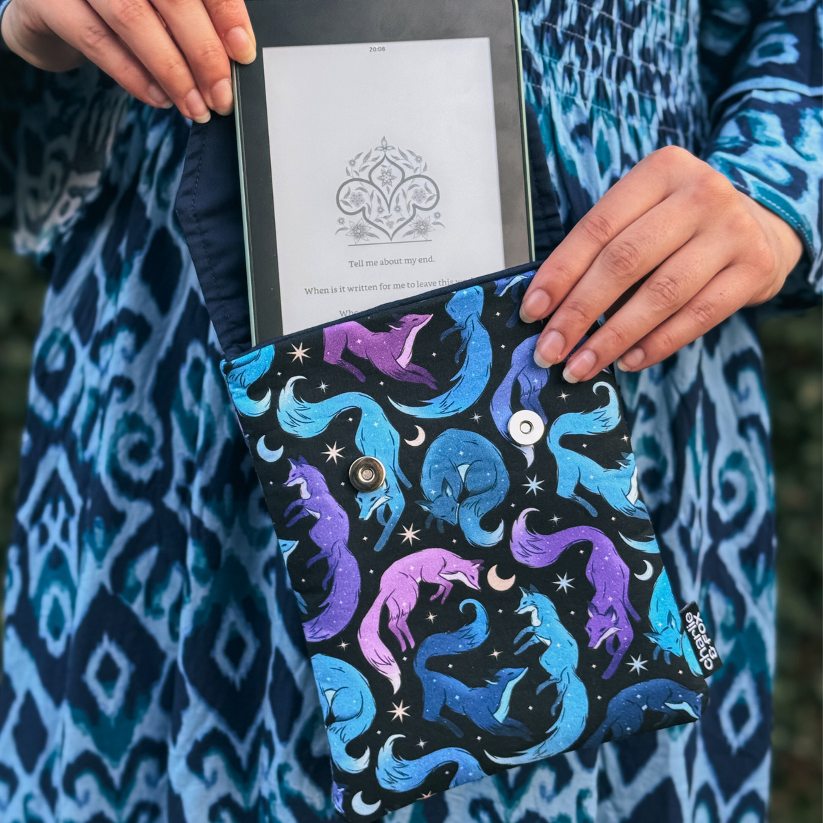 Celestial Fox padded e-reader sleeve