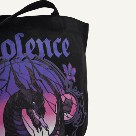 Violence Tote Bag print detail — Caffeine and Curses