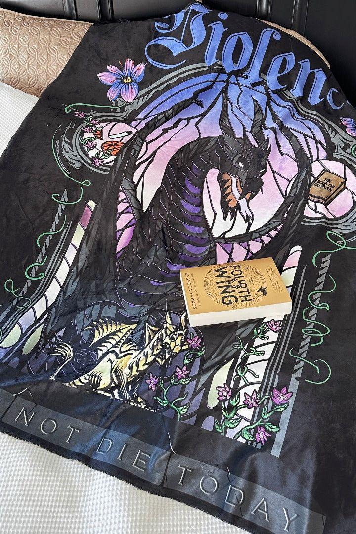 VIOLENCE SHERPA BLANKET FOURTH WING MERCH