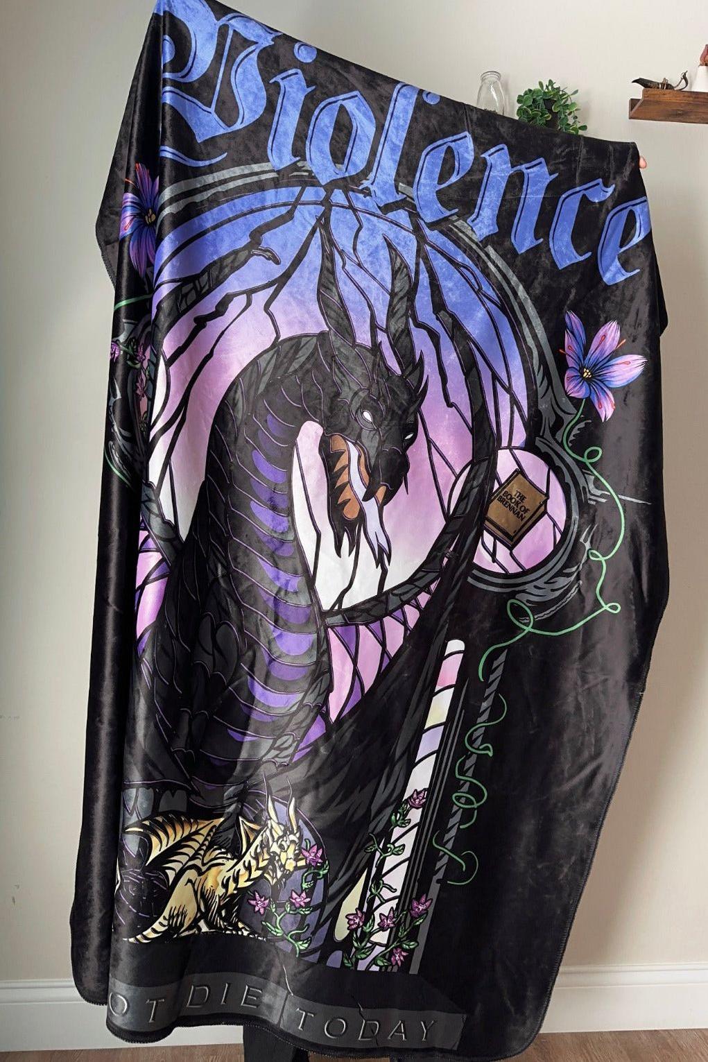 VIOLENCE SHERPA BLANKET FOURTH WING MERCH