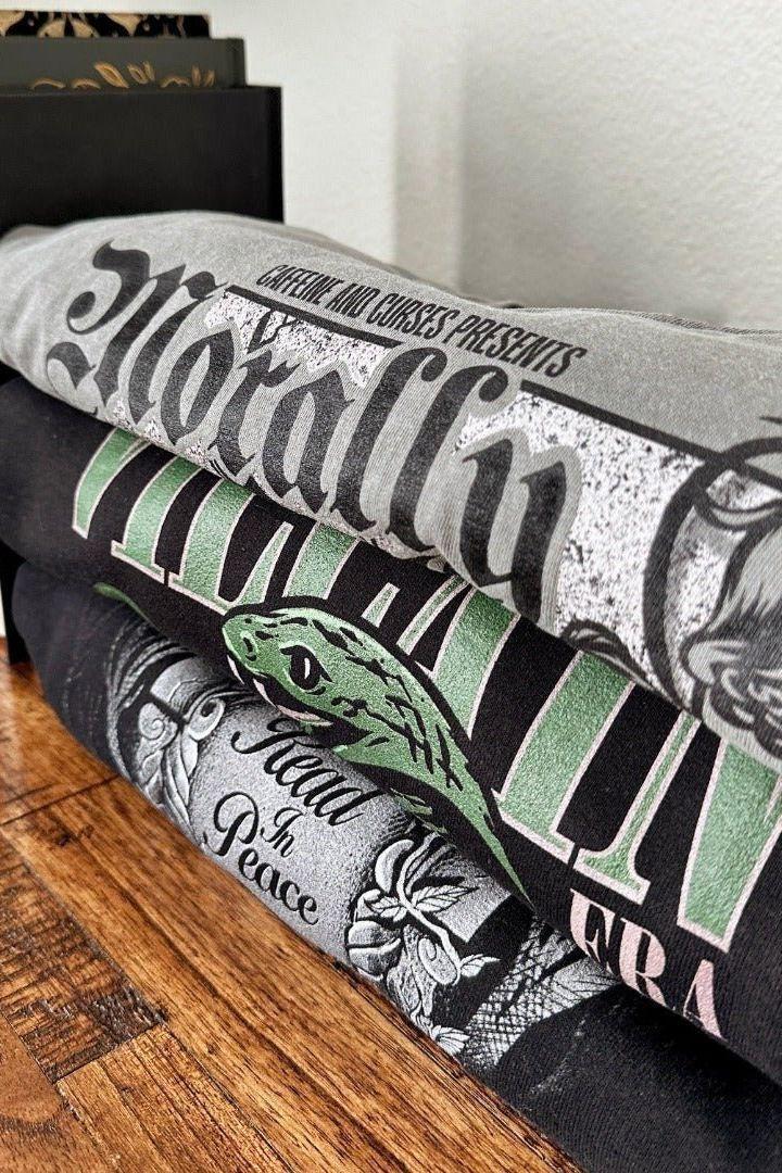 Death By TBR Vol 2 T - Shirt - Caffeineandcurses - Caffeine and Curses