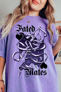 Fated Mates T-Shirt — bookish merch by Caffeine and Curses. To the trope that ruined every other romance. Hand-designed in Australia.