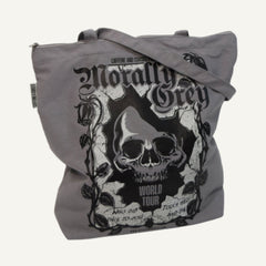 Morally Grey Tote Bag — bookish merch by Caffeine and Curses. Carry the morally grey book boyfriends with you. Hand-designed in Australia.