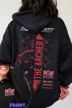 The Archer Hoodie — Madison Kate merch by Tate James. The brother who aims true. Hand-designed in Australia, officially licensed.