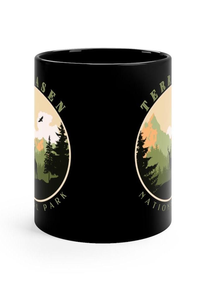 Terrasen National Park Black Mug | Throne of Glass Merch