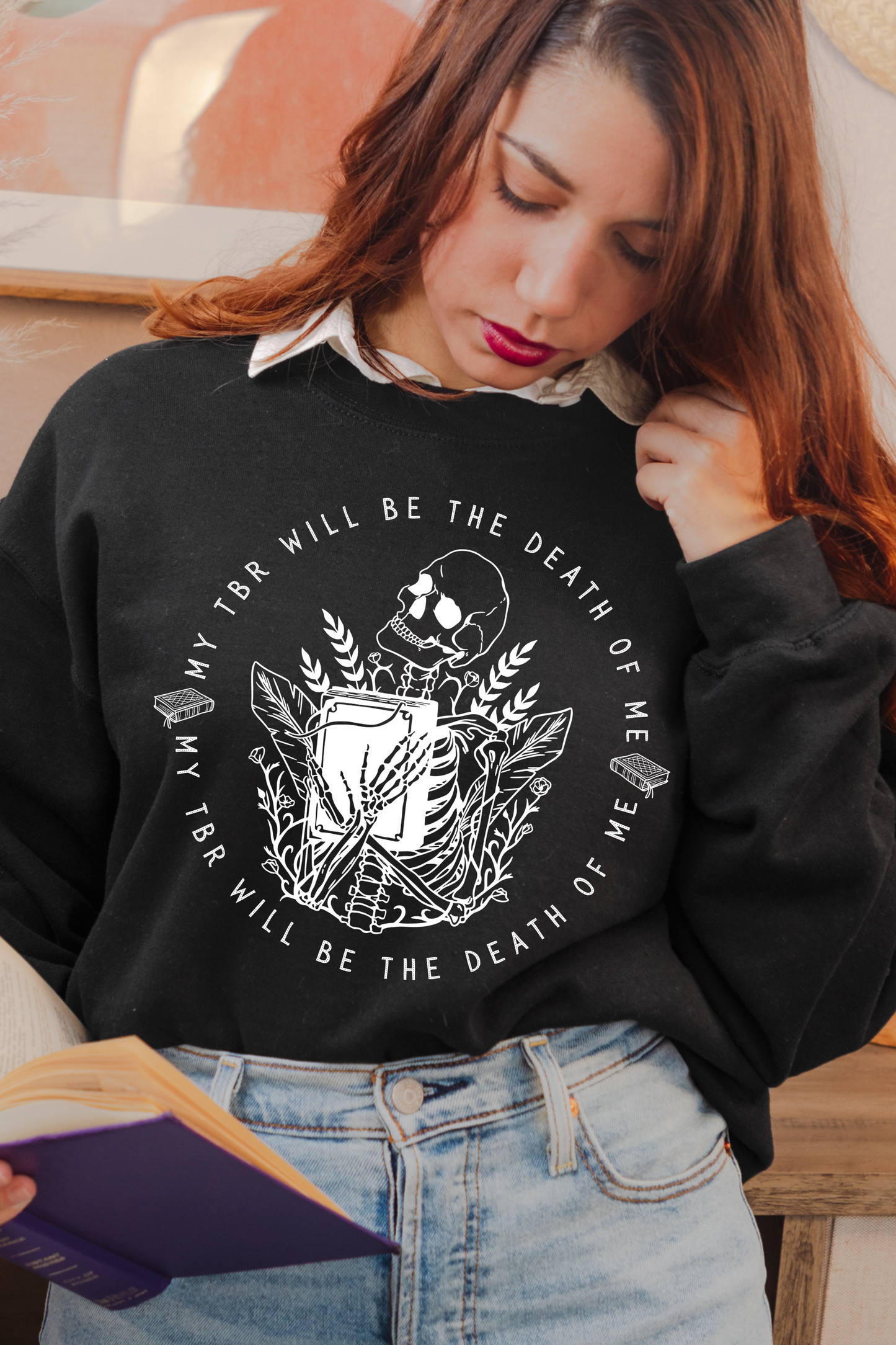 Death by TBR Sweatshirt | Halloween Collection