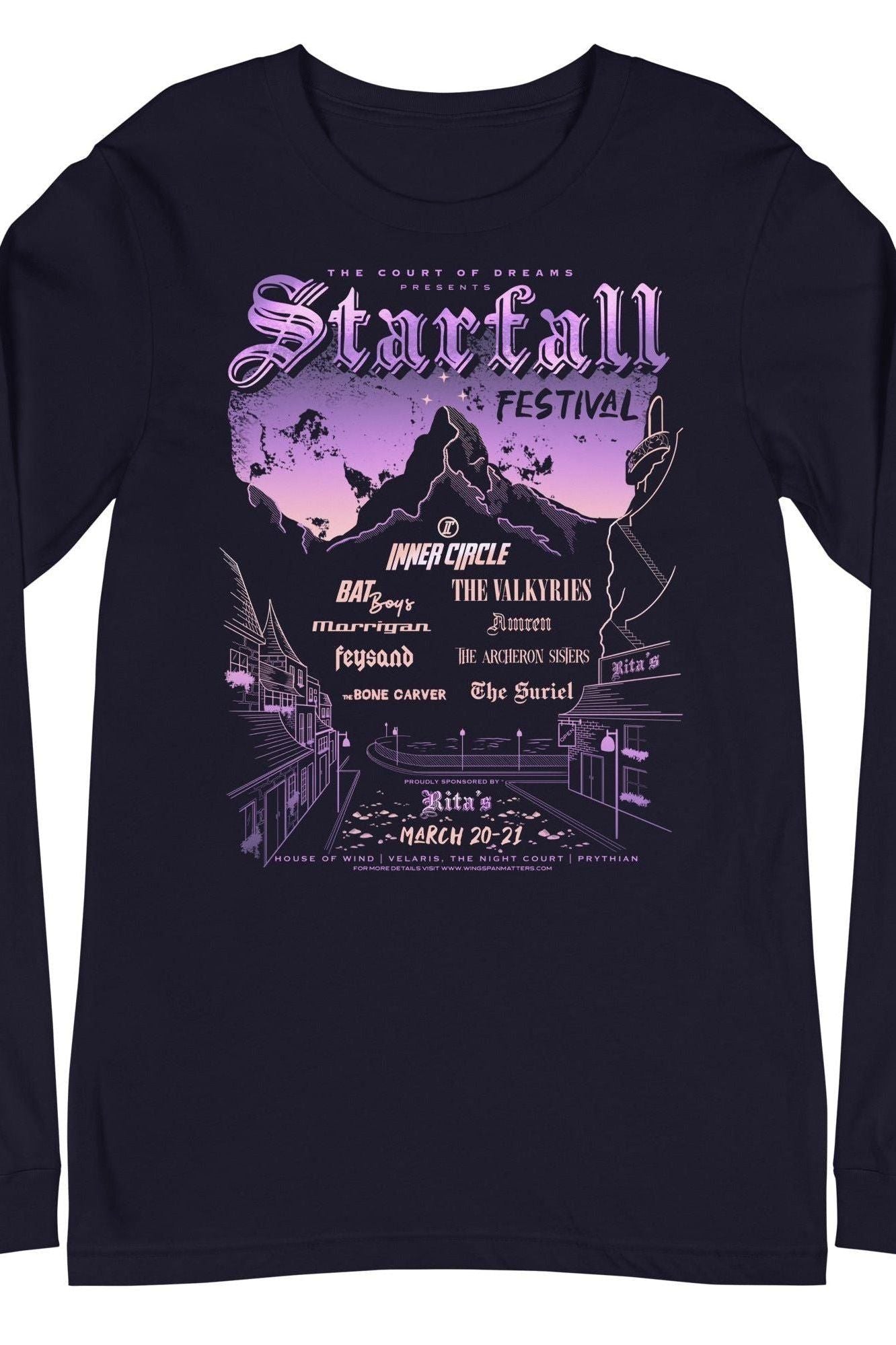 Starfall Long Sleeve Tee | ACOTAR Merch