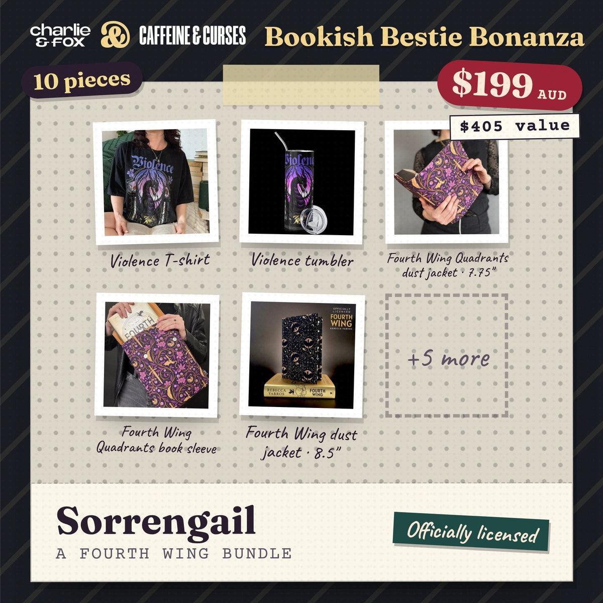 Bookish Bestie Bonanza bundle: Sorrengail (Fourth Wing)