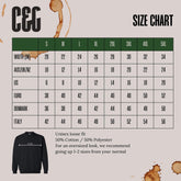 the size chart for a long sleeved t - shirt