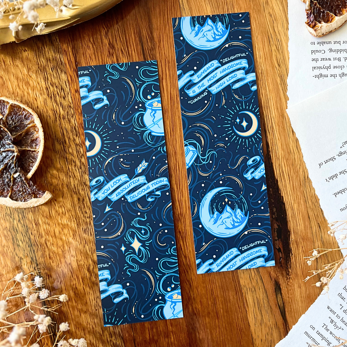 A Court of Thorns and Roses Sarah J. Maas double-sided bookmark