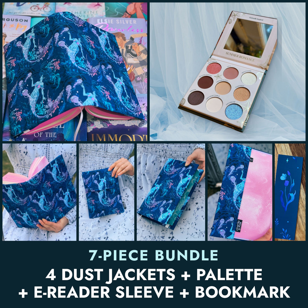 Do You Wanna Play Mermaids Bundle: 7 pieces, 4 dust jackets, palette, e-reader sleeve and bookmark