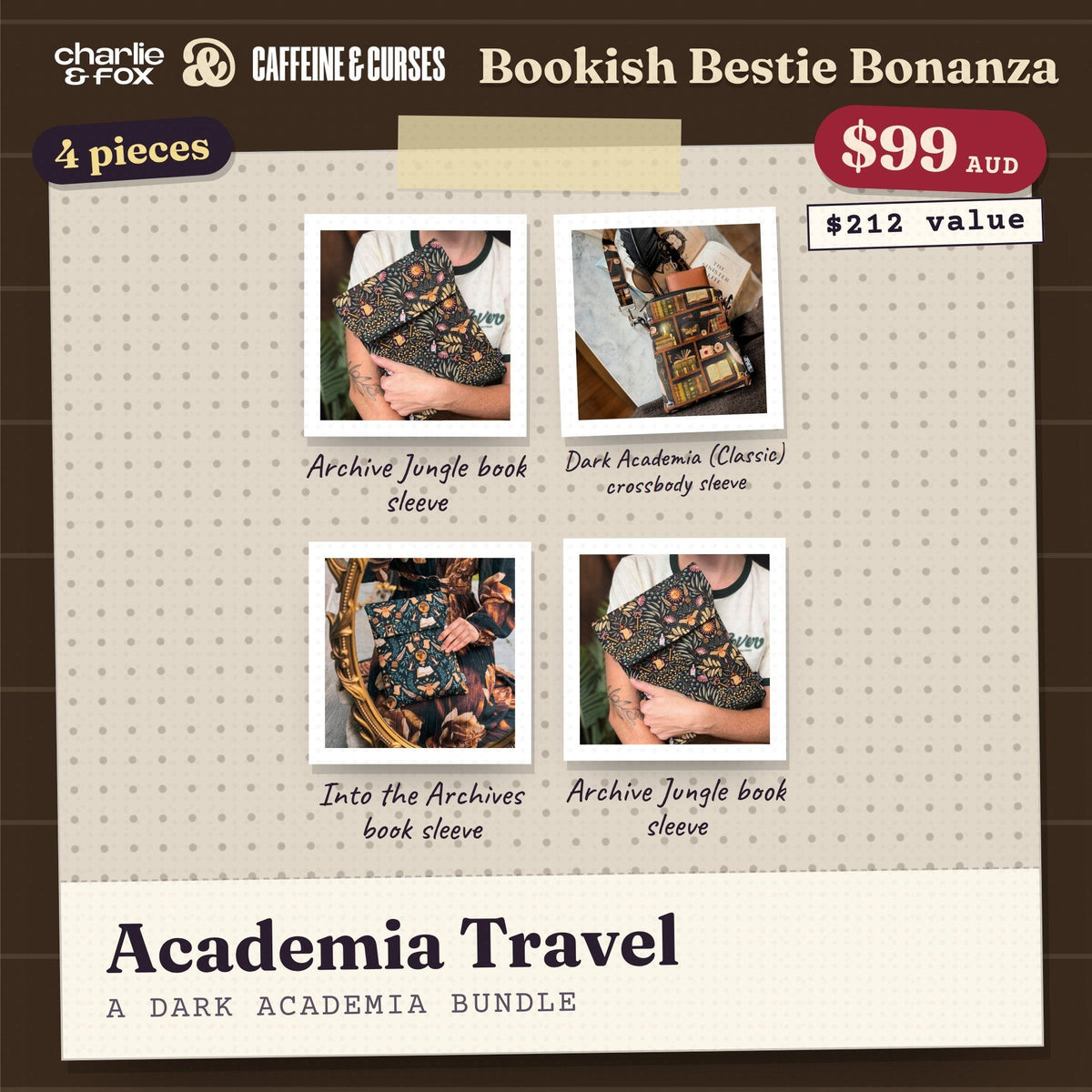 Bookish Bestie Bonanza bundle: Academia Travel (Dark Academia)