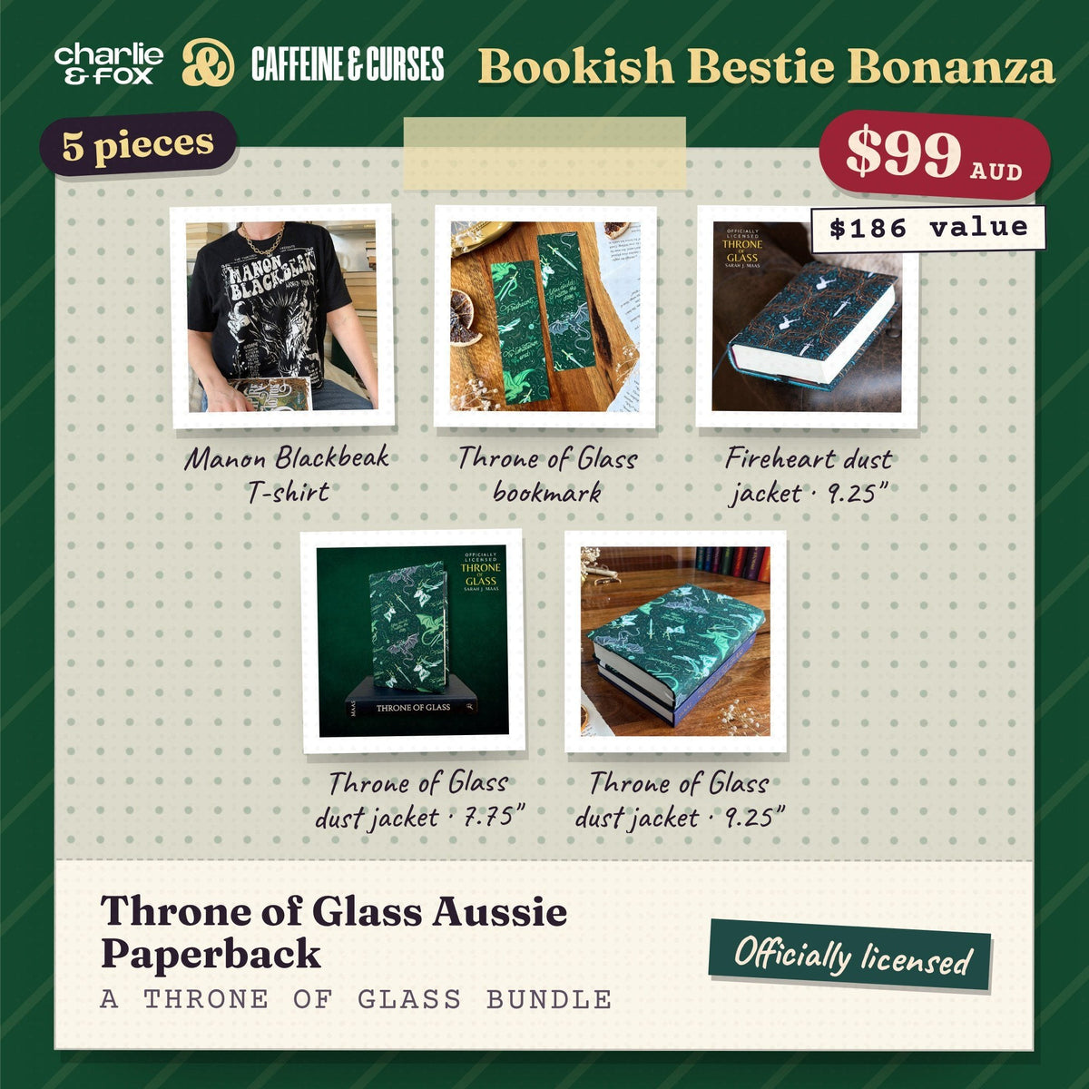 Bookish Bestie Bonanza bundle: Throne of Glass Aussie Paperback (Throne of Glass)