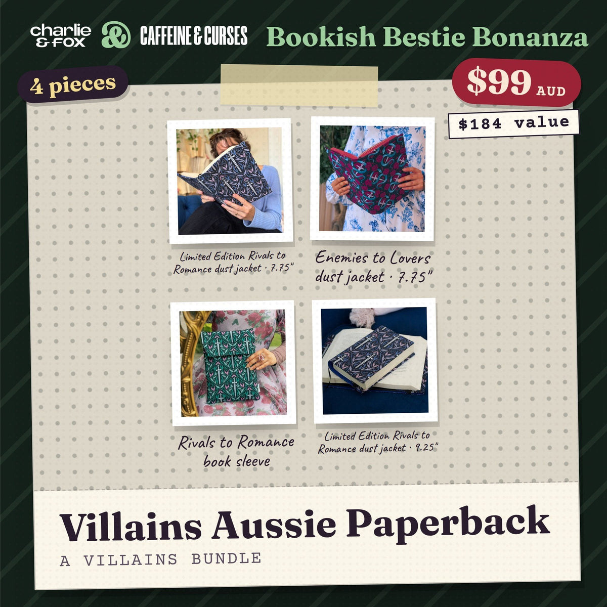 Bookish Bestie Bonanza bundle: Villains Aussie Paperback (Villains)