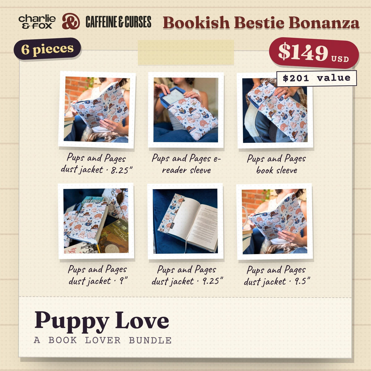 Bookish Bestie Bonanza bundle: Puppy Love (Book Lover)