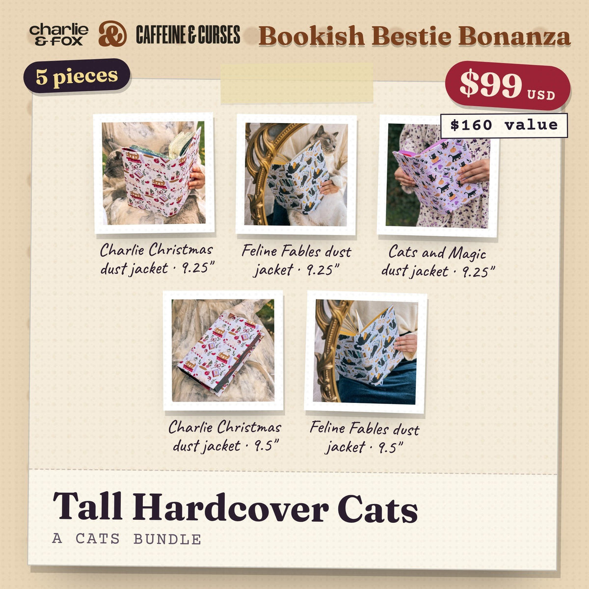 Bookish Bestie Bonanza bundle: Tall Hardcover Cats (Cats)
