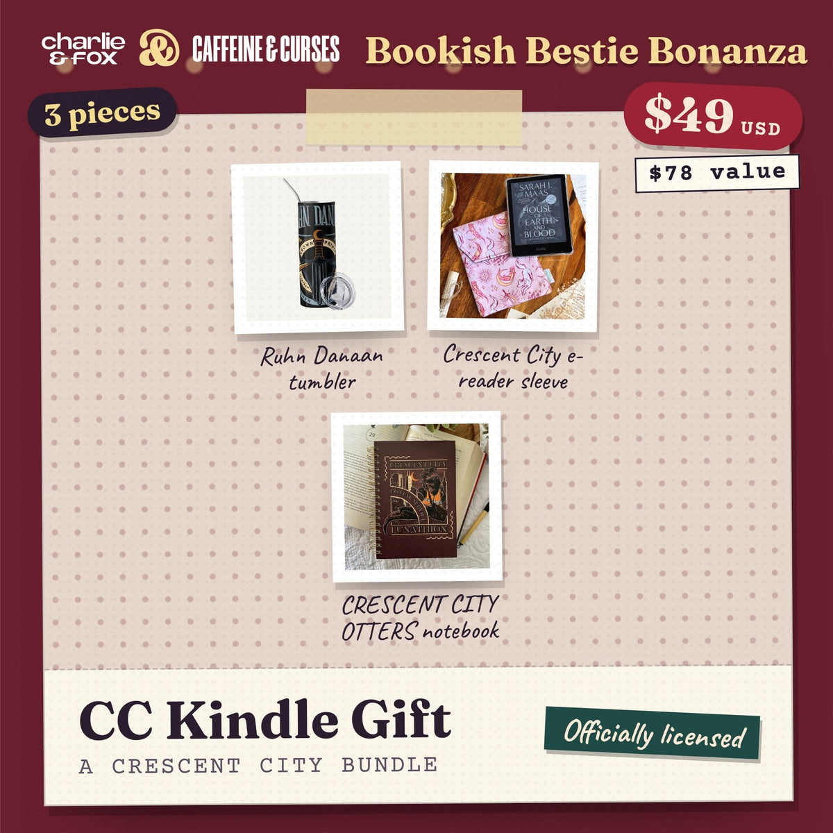 Bookish Bestie Bonanza bundle: CC Kindle Gift (Crescent City)