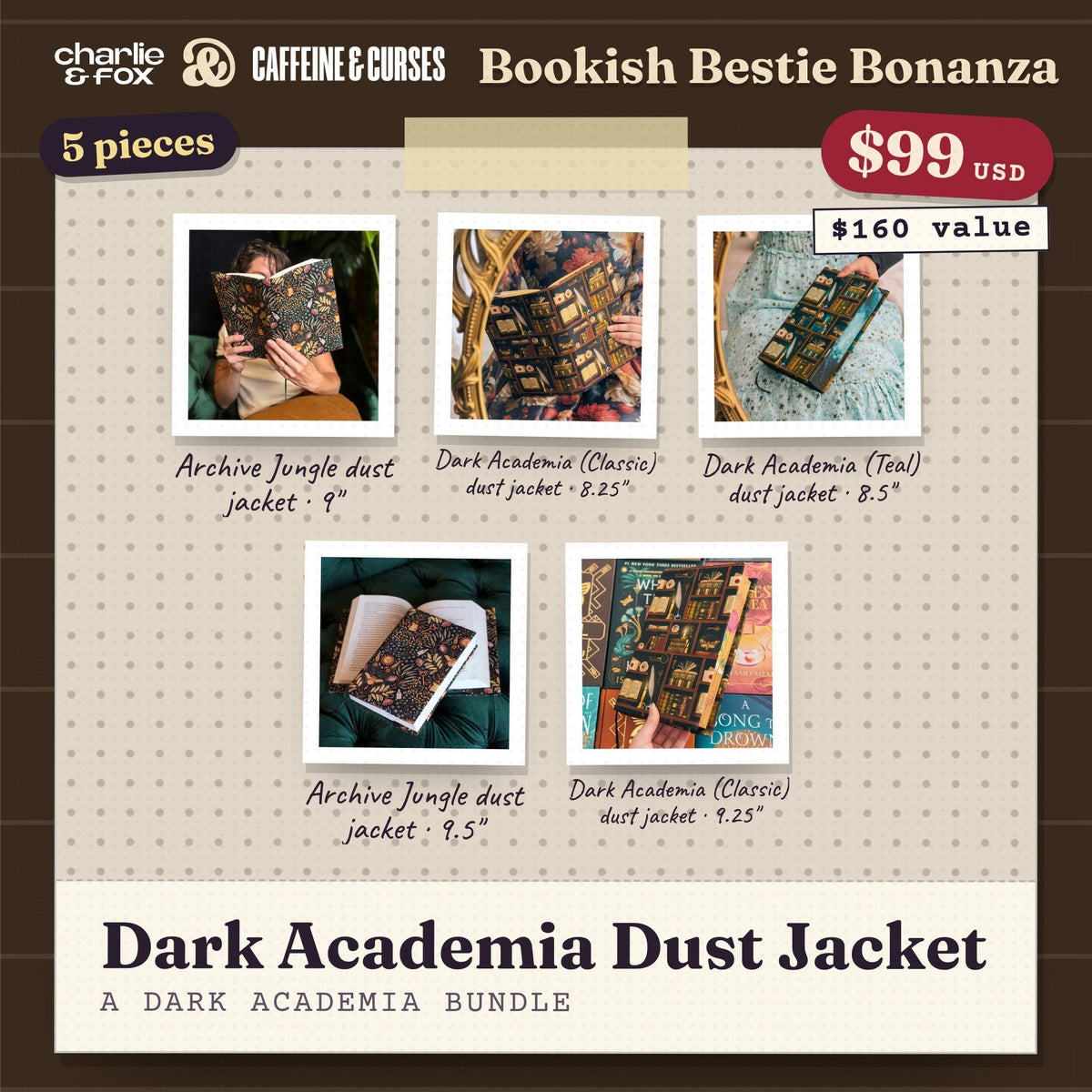 Bookish Bestie Bonanza bundle: Dark Academia Dust Jacket (Dark Academia)