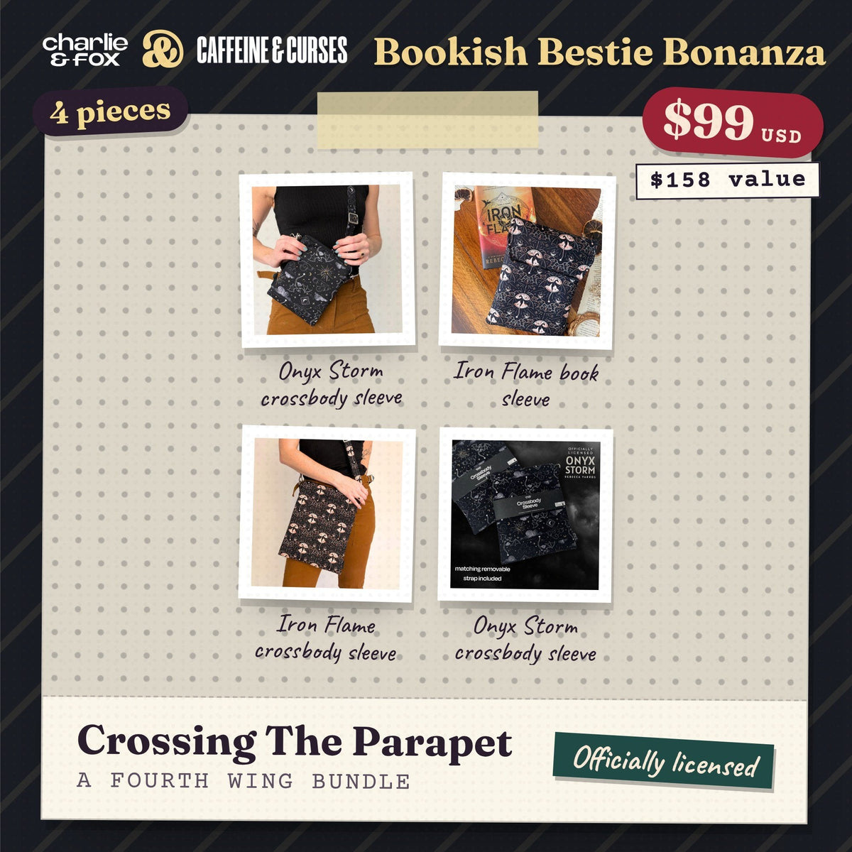 Bookish Bestie Bonanza bundle: Crossing The Parapet (Fourth Wing)