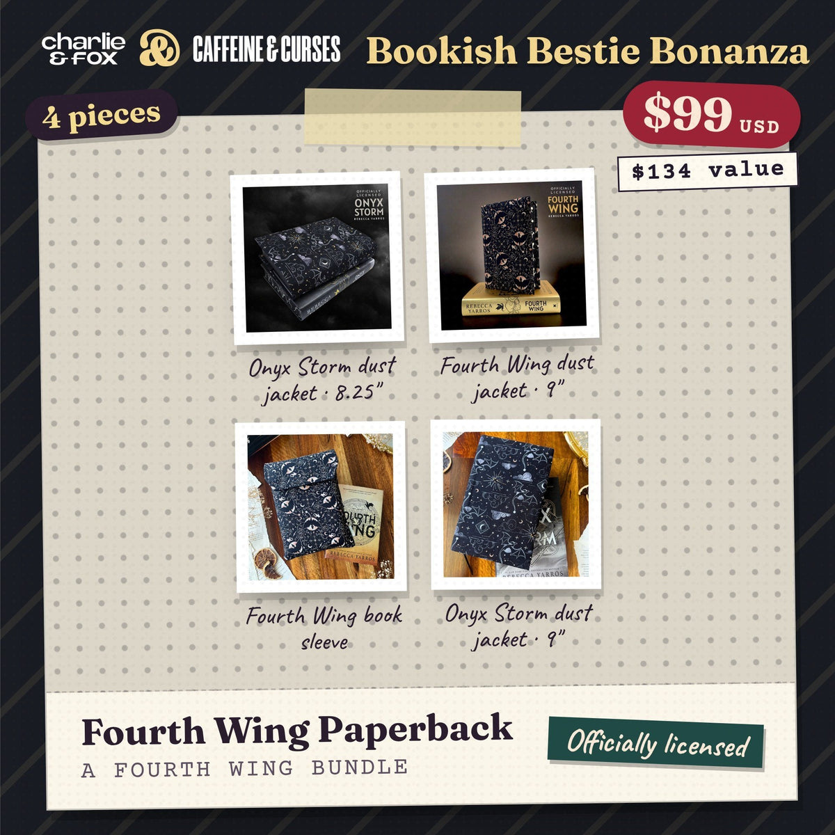 Bookish Bestie Bonanza bundle: Fourth Wing Paperback (Fourth Wing)