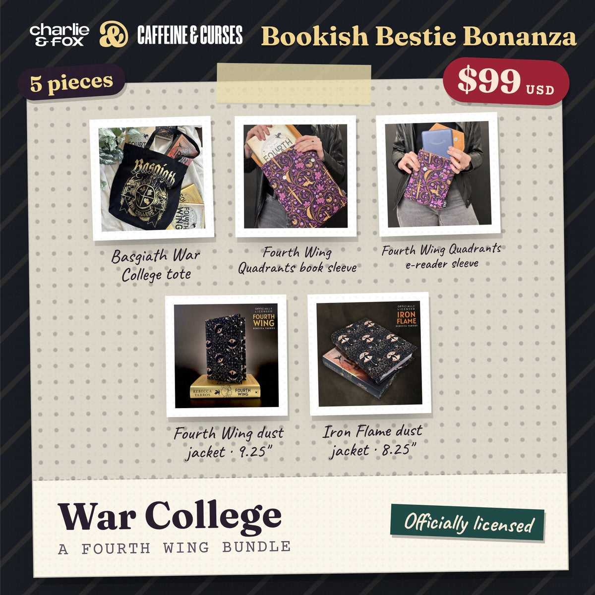Bookish Bestie Bonanza bundle: War College (Fourth Wing)