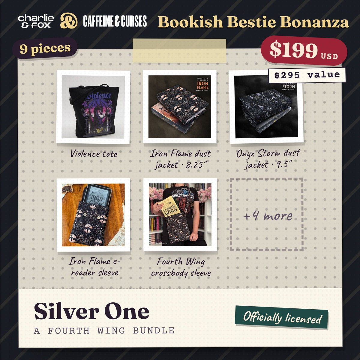 Bookish Bestie Bonanza bundle: Silver One (Fourth Wing)