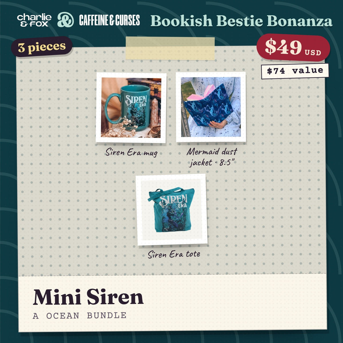 Bookish Bestie Bonanza bundle: Mini Siren (Ocean)