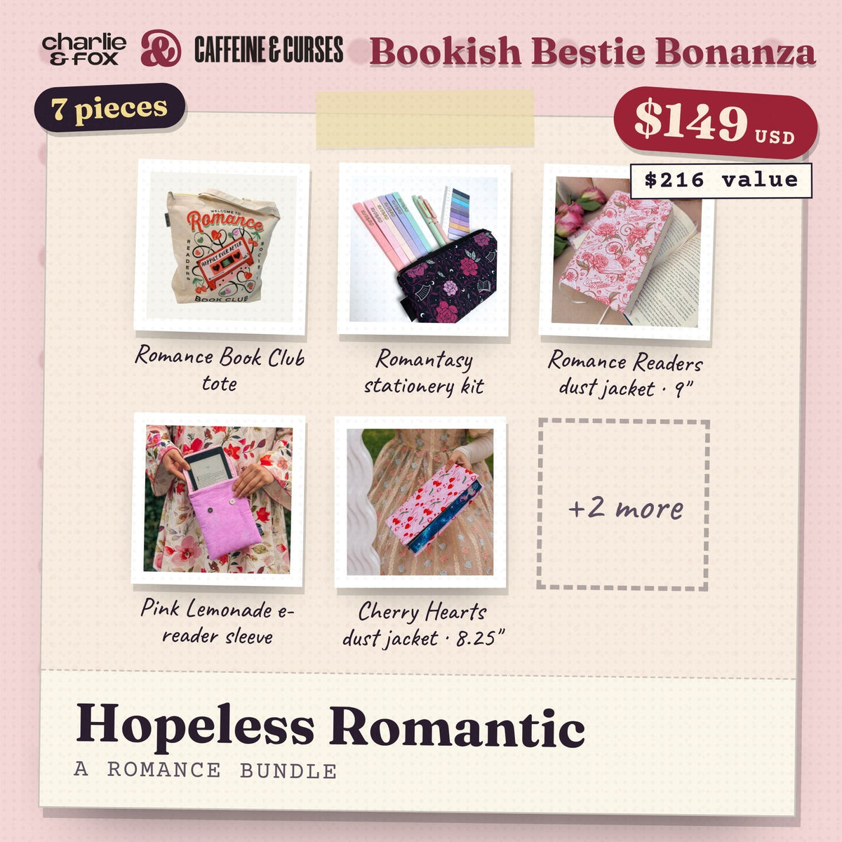Bookish Bestie Bonanza bundle: Hopeless Romantic (Romance)