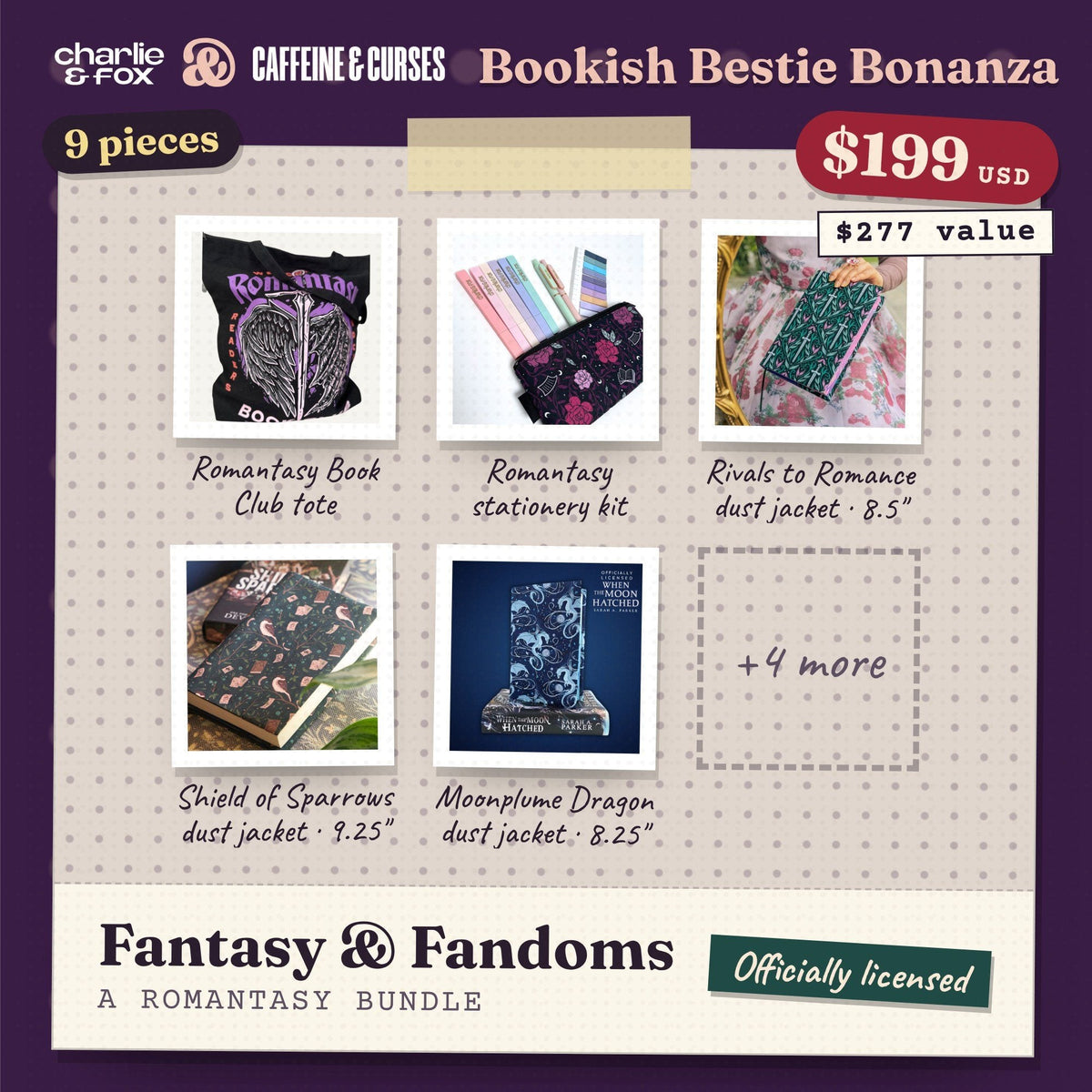 Bookish Bestie Bonanza bundle: Fantasy & Fandoms (Romantasy)