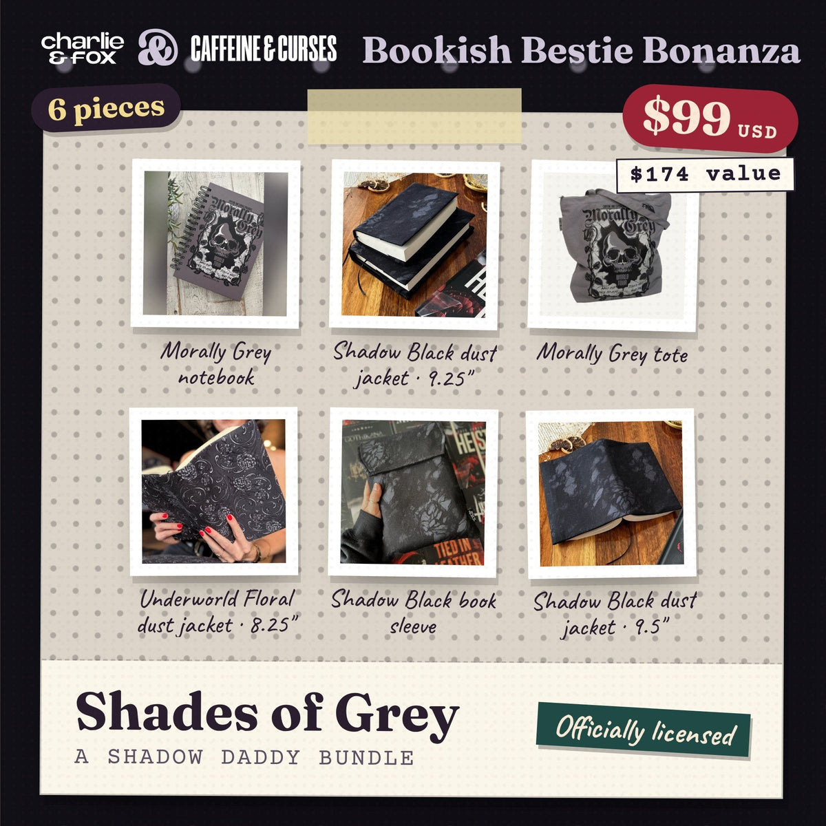 Bookish Bestie Bonanza bundle: Shades of Grey (Shadow Daddy)