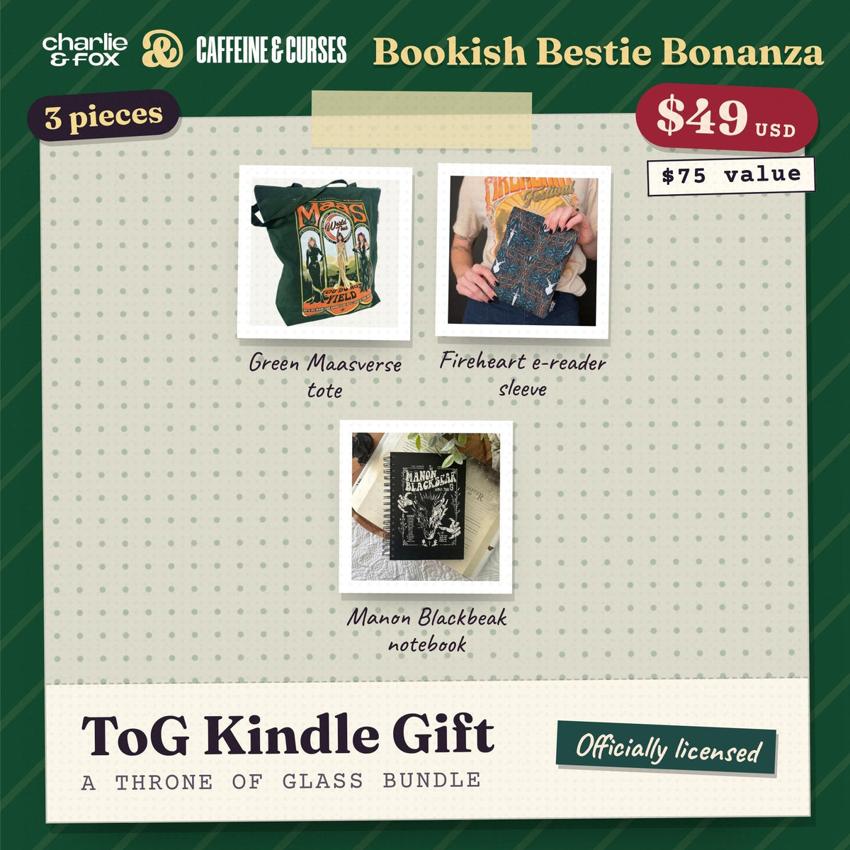 Bookish Bestie Bonanza bundle: ToG Kindle Gift (Throne of Glass)