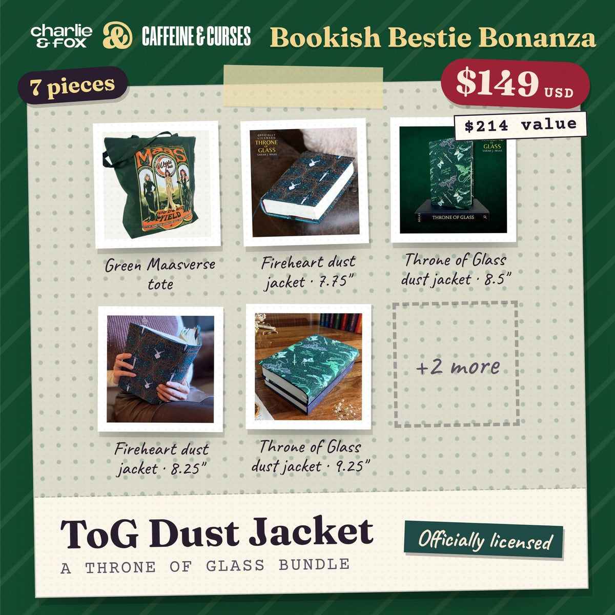Bookish Bestie Bonanza bundle: ToG Dust Jacket (Throne of Glass)