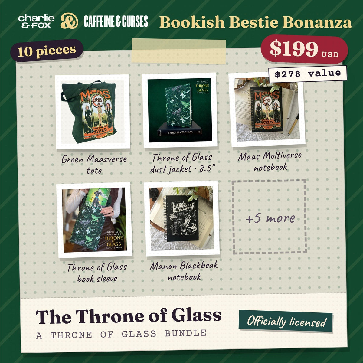 Bookish Bestie Bonanza bundle: The Throne of Glass (Throne of Glass)