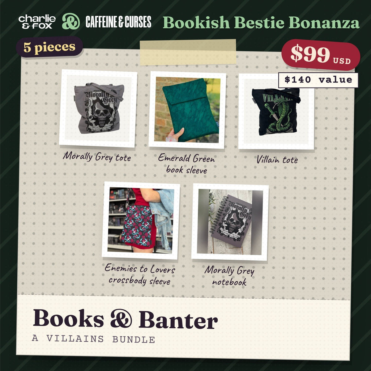 Bookish Bestie Bonanza bundle: Books & Banter (Villains)