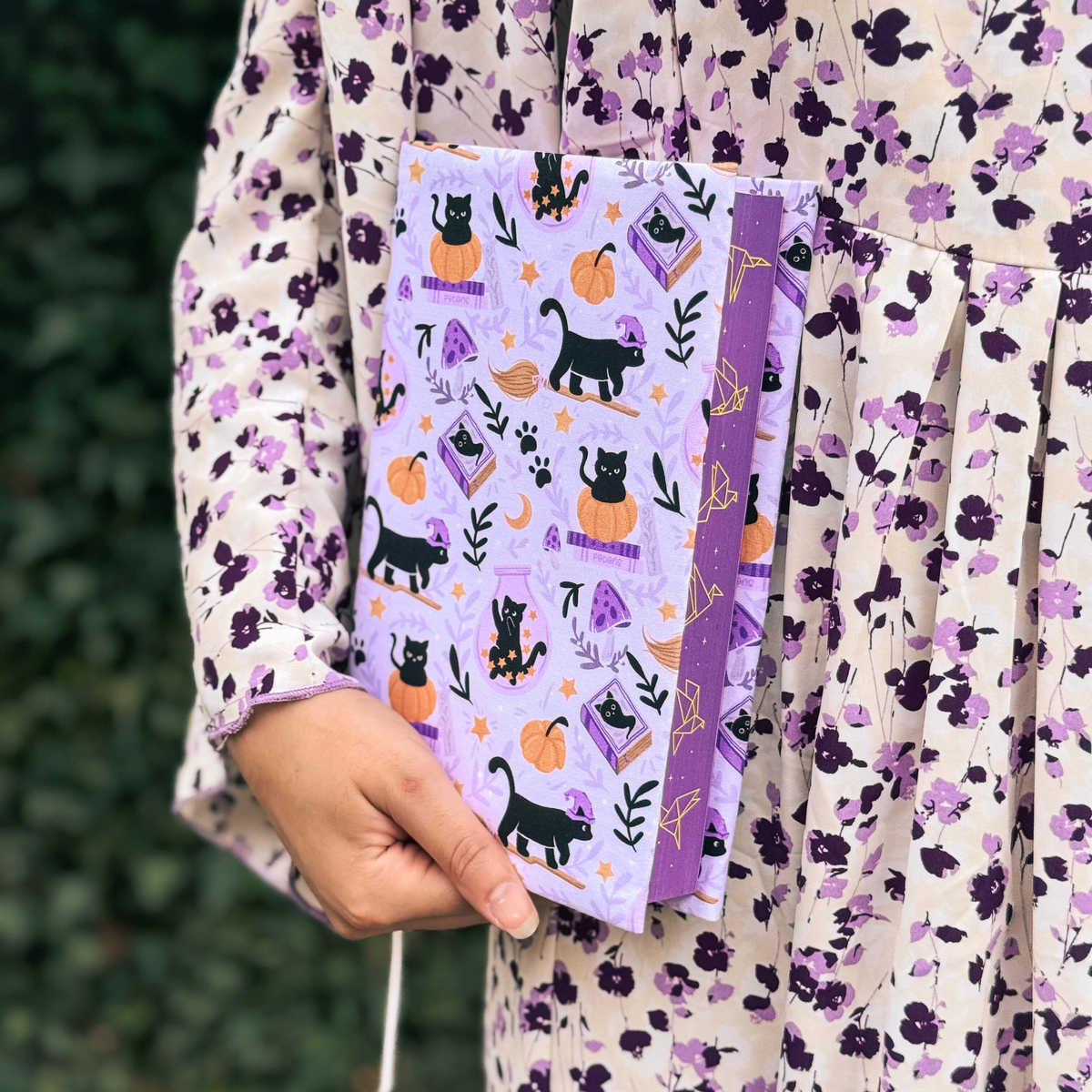 Cats and Magic fabric dust jacket