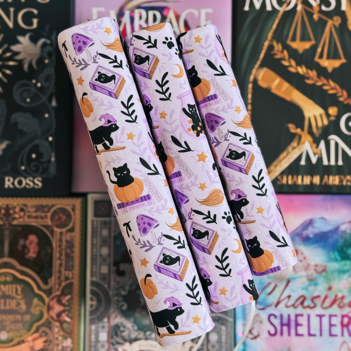Cats and Magic fabric dust jacket