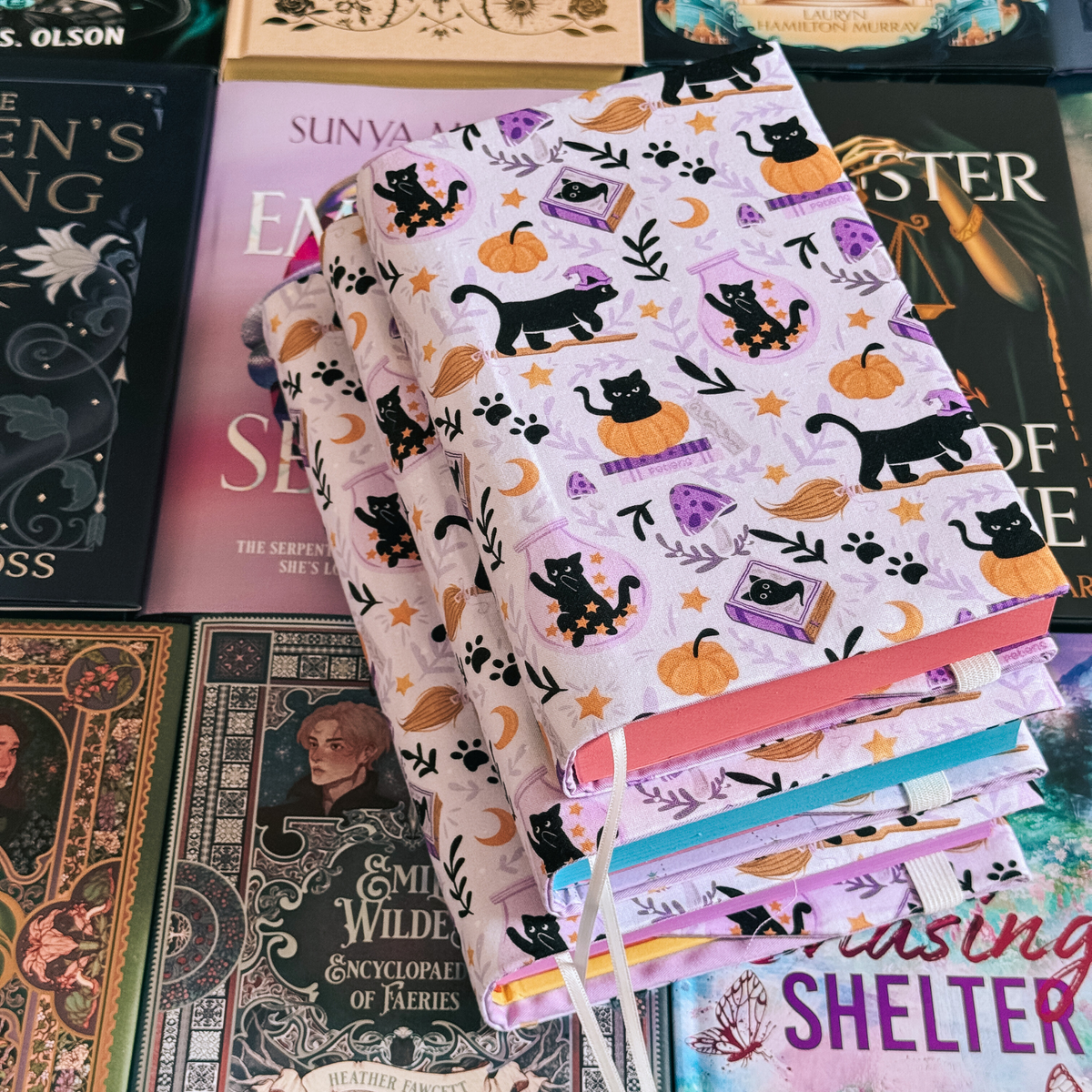 Cats and Magic fabric dust jacket