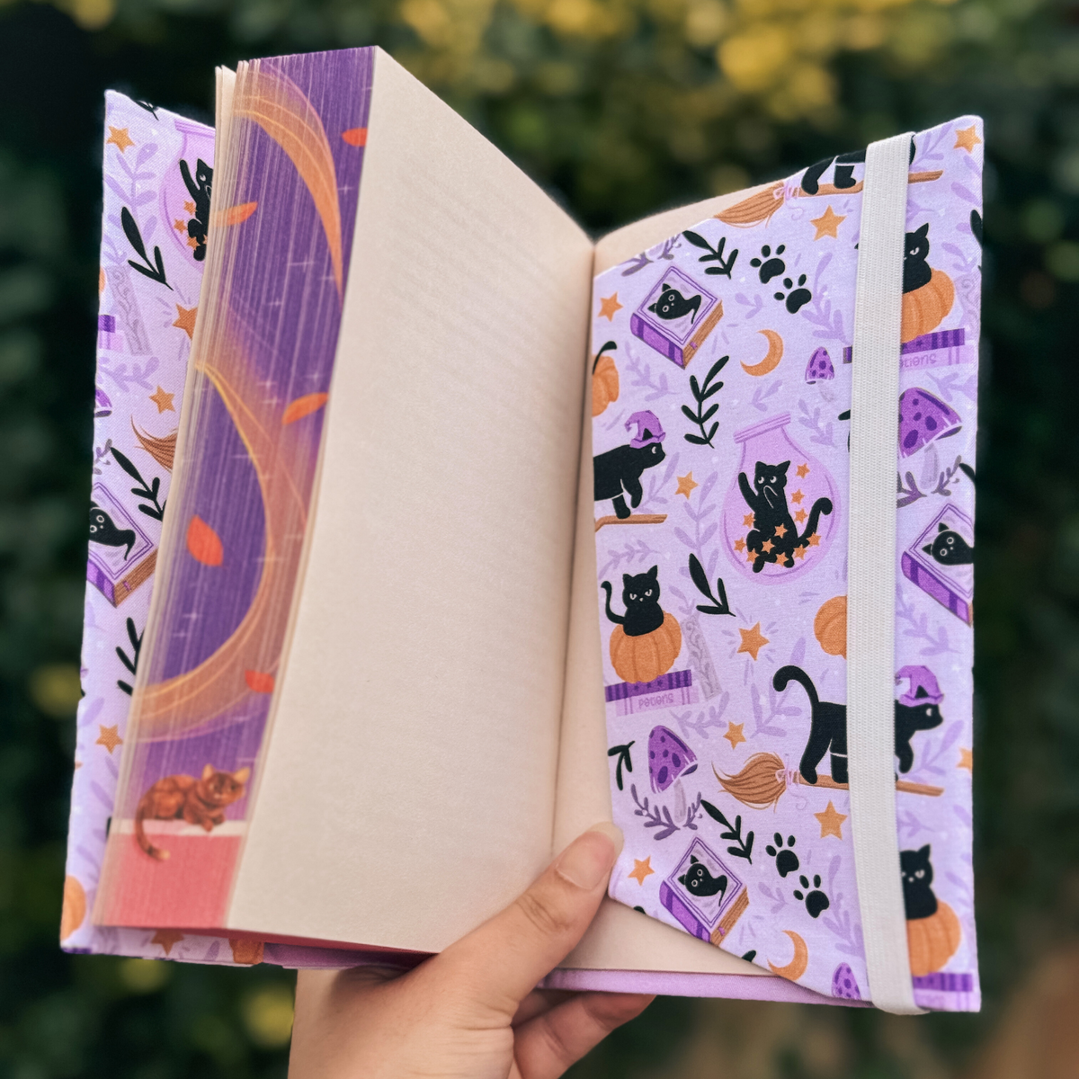 Cats and Magic fabric dust jacket