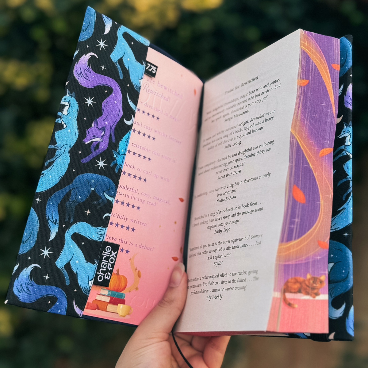 Celestial Fox fabric dust jacket
