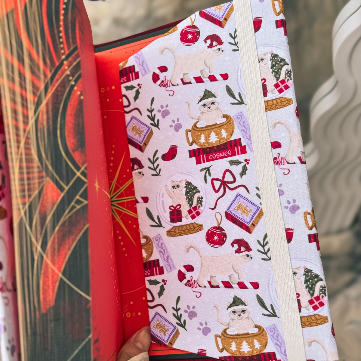 Charlie Christmas fabric dust jacket