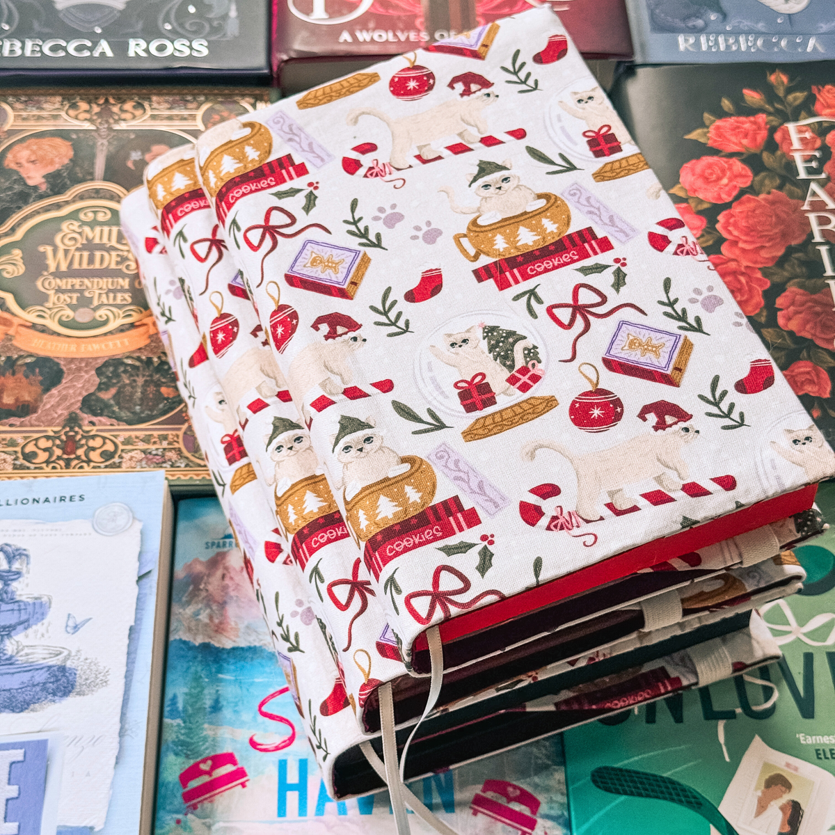 Charlie Christmas fabric dust jacket