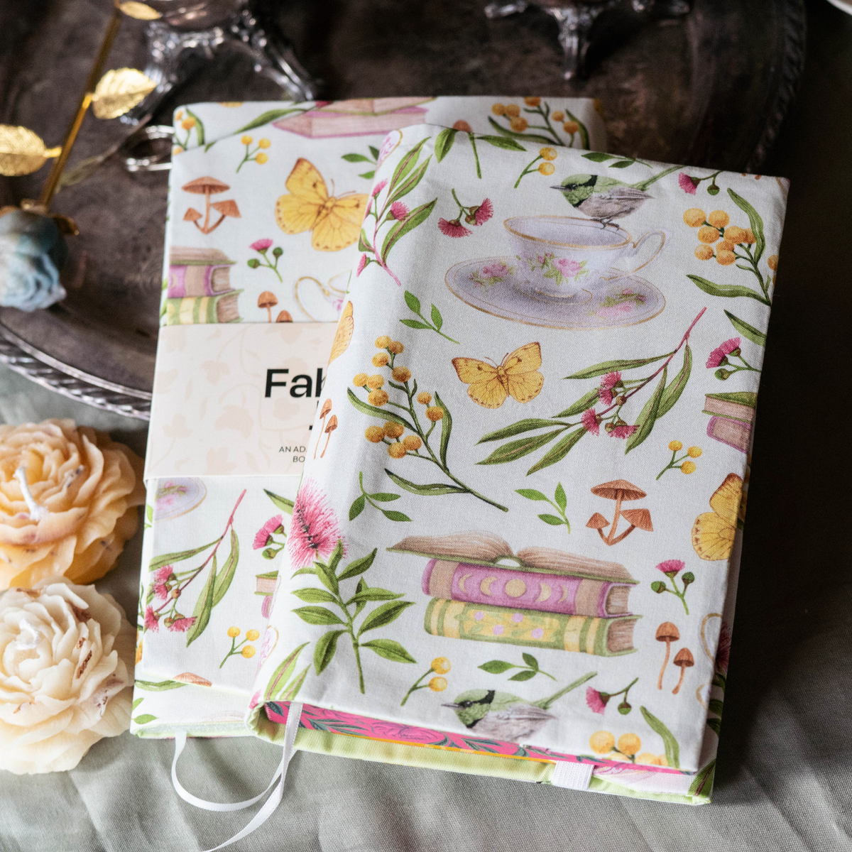 Cottagecore fabric dust jacket