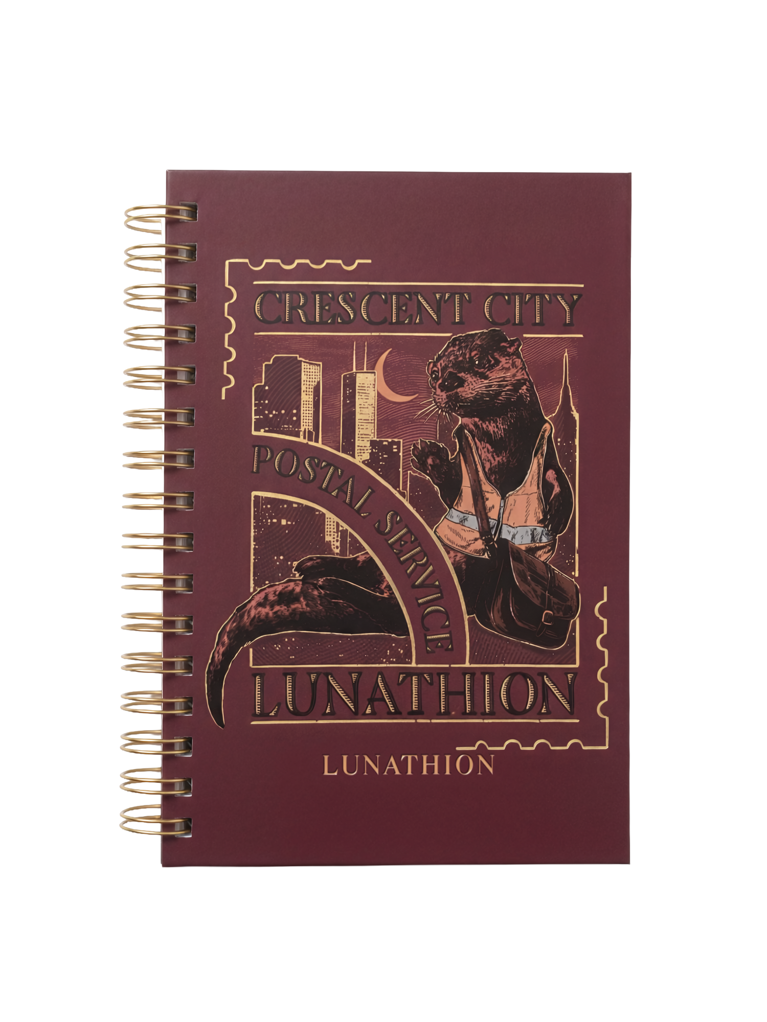 CC Otters Notebook — Crescent City merch by Sarah J. Maas. Bryce's museum job — the era before everything changed. Hand-designed in Australia, officially licensed.