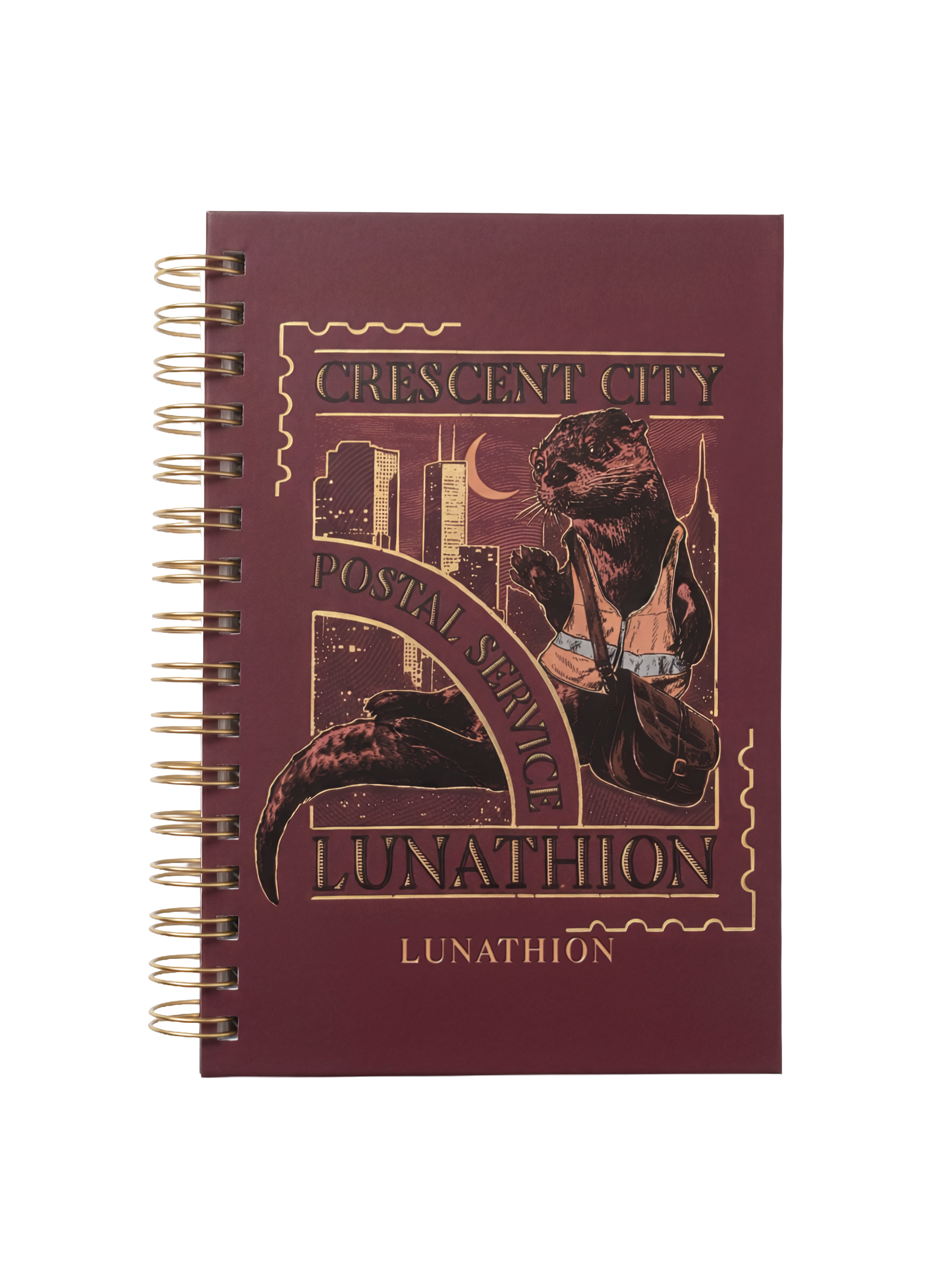CC Otters Notebook — Crescent City merch by Sarah J. Maas. Bryce's museum job — the era before everything changed. Hand-designed in Australia, officially licensed.