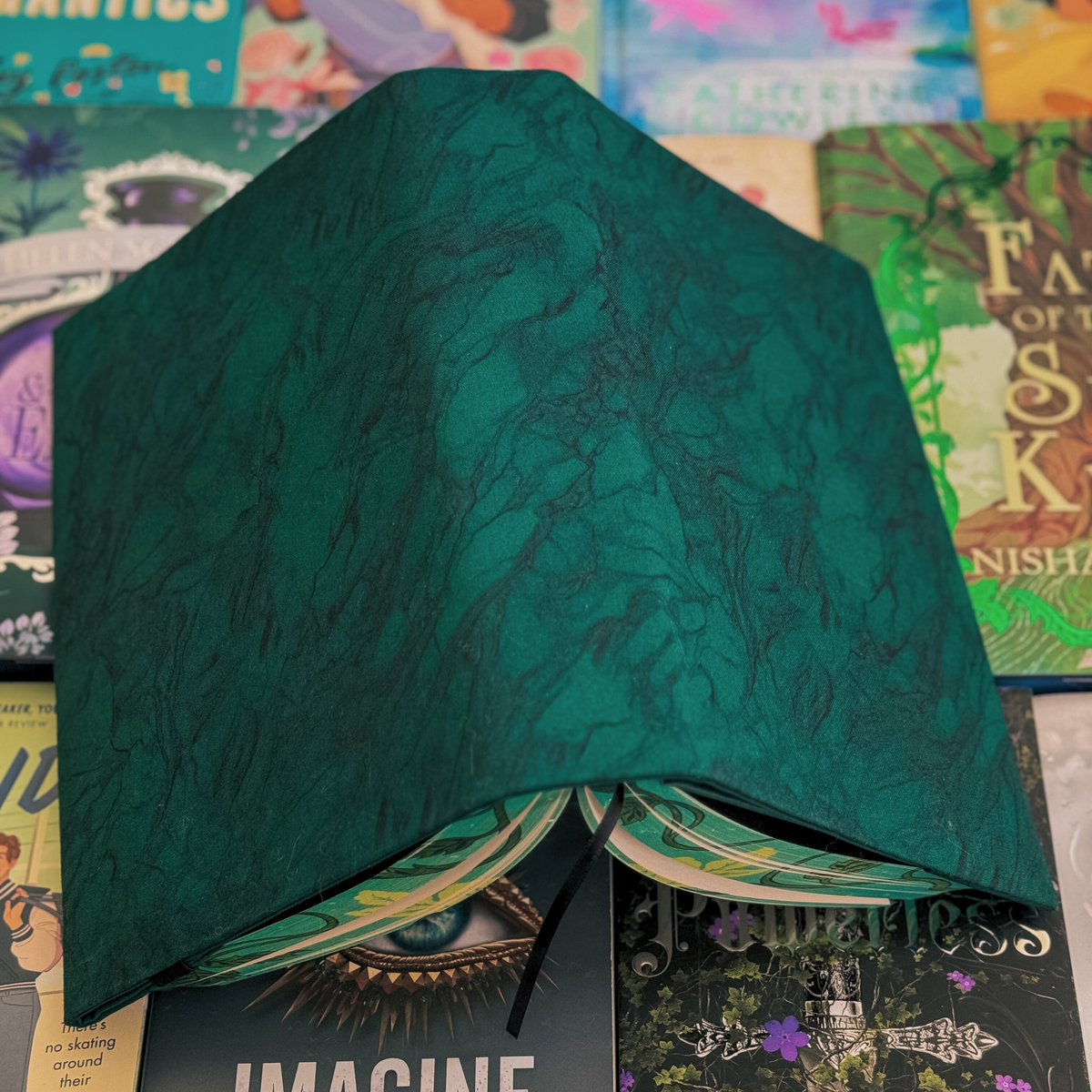 Emerald Green fabric dust jacket