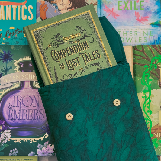 Emerald Green padded book sleeve