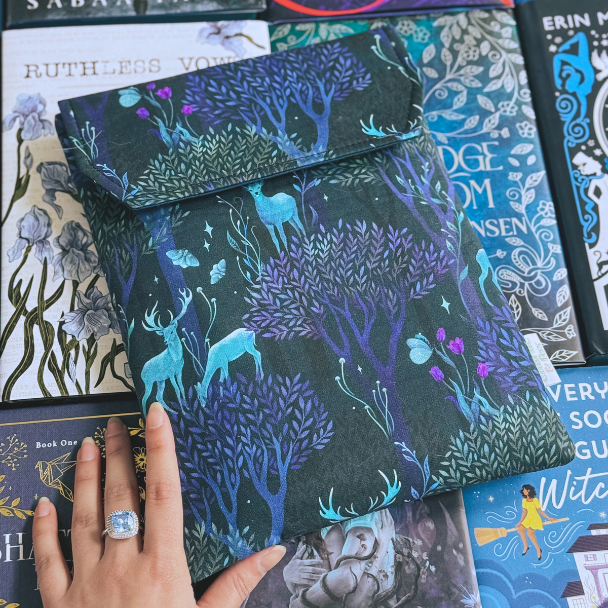 Enchanted Forest padded book sleeve