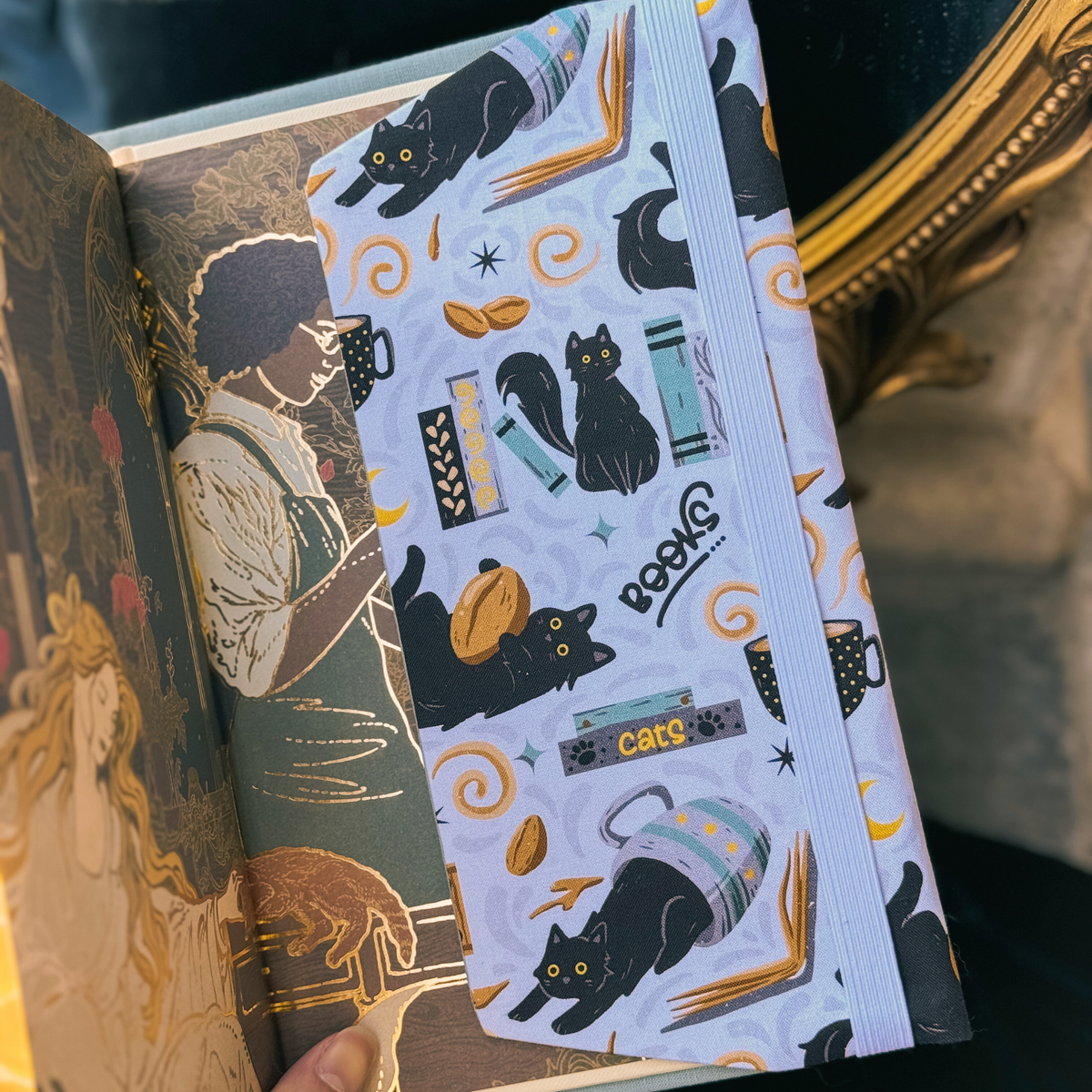 Feline Fables fabric dust jacket