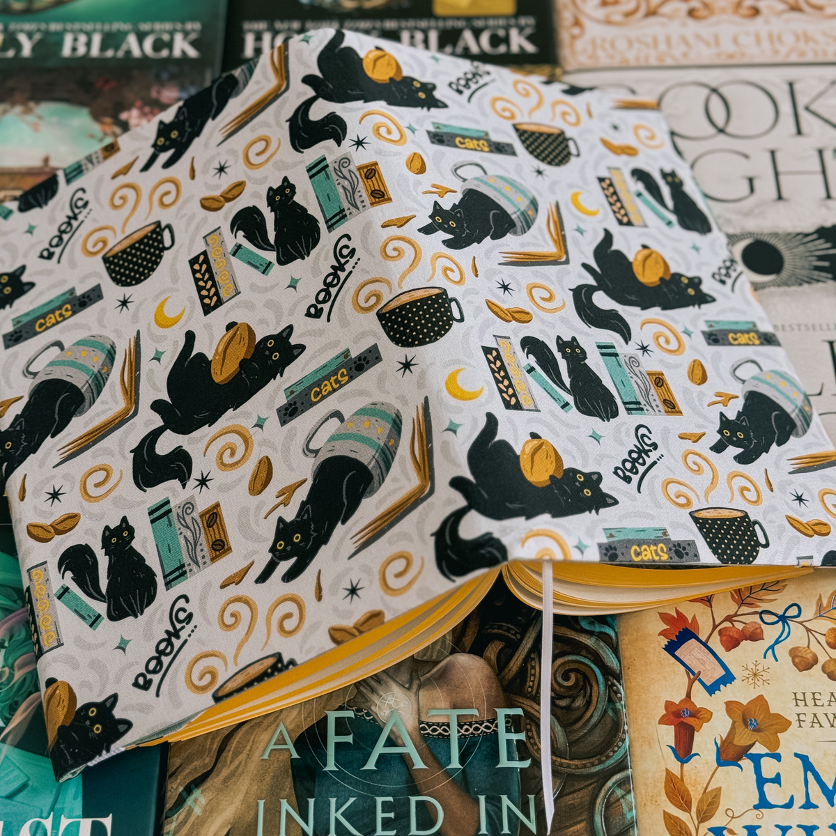 Feline Fables fabric dust jacket
